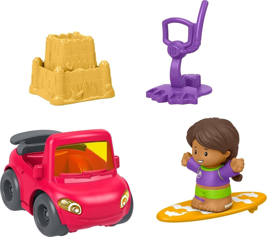 Little People Beach Day Figure & Vehicle Set